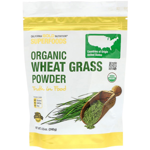 California Gold Nutrition, Organic Wheat Grass Powder